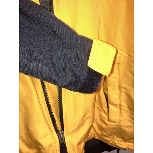 Abercrombie&Fitch Mens Yellow Fleece Lined Jacket Size Small Rare 1990s *Flaw